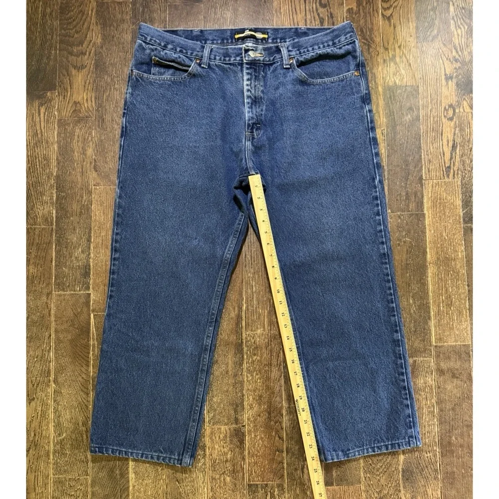 Lee Regular Fit Straight Leg Jeans Mens 38x24.5 Blue Excellent‎ Mid Rise Cotton